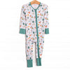 Happy Paw-lidays Bamboo Zippy Pajama, Green
