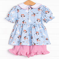 Boos and Barks Short Set, Blue