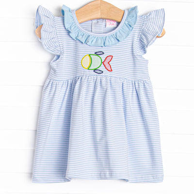 Fintastic Friend Applique Dress, Blue