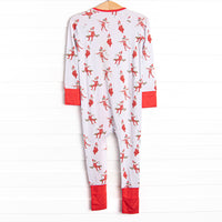 Prank Time Pal Bamboo Zippy Pajama, Red