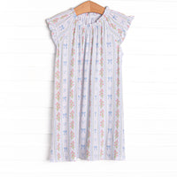 Delicate Details Bamboo Night Gown, Blue