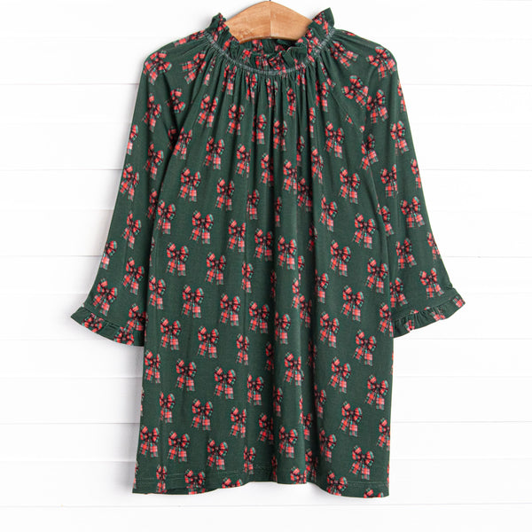 Christmas Cheer Bamboo Long Sleeve Night Gown, Green