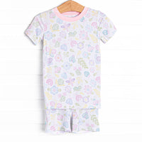 Critter Crawlers Bamboo Pajama Short Set, Pink