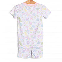 Critter Crawlers Bamboo Pajama Short Set, Pink