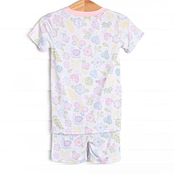 Critter Crawlers Bamboo Pajama Short Set, Pink