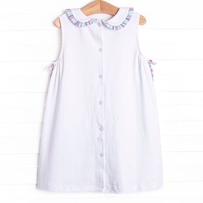 Sail On, Sailor Applique Dress, Blue