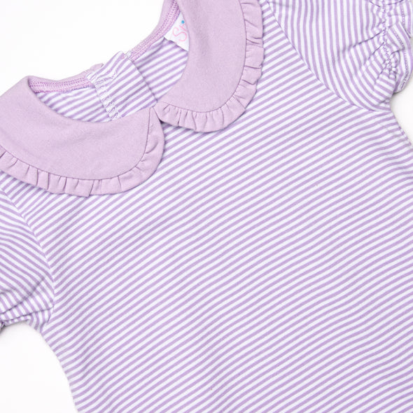 Sucker For You Applique Diaper Set, Purple