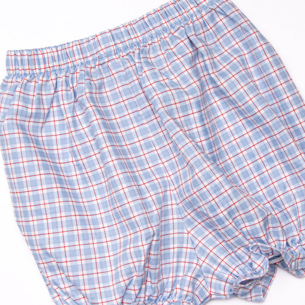 River Bib Bloomer Set, Blue