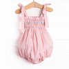 Coral Reef Crab Smocked Bubble, Pink