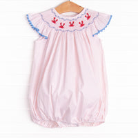 Don't Be Crabby Smocked Bubble, Red