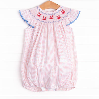 Don't Be Crabby Smocked Bubble, Red