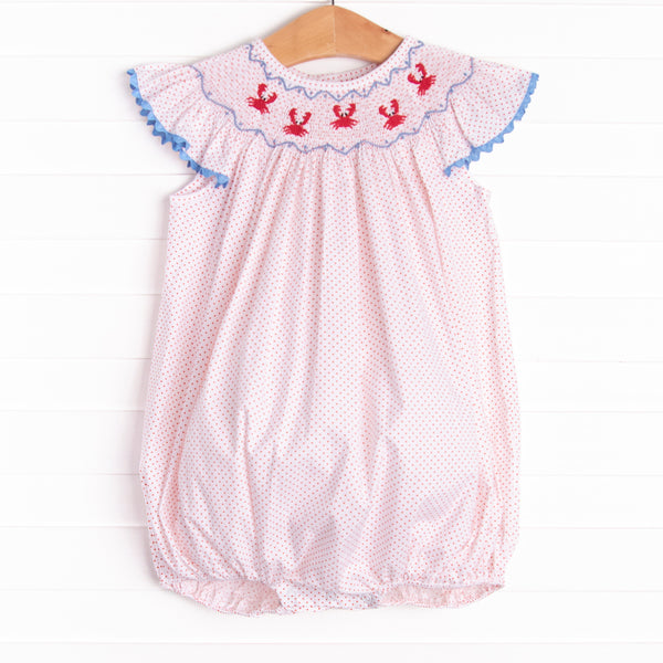 Don't Be Crabby Smocked Bubble, Red