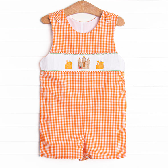 Crustacean Castle Smocked Jon Jon, Orange