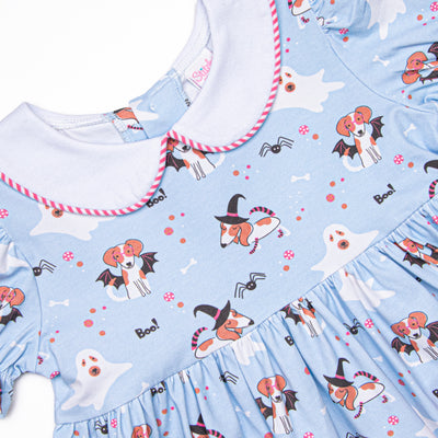 Boos and Barks Dress, Blue