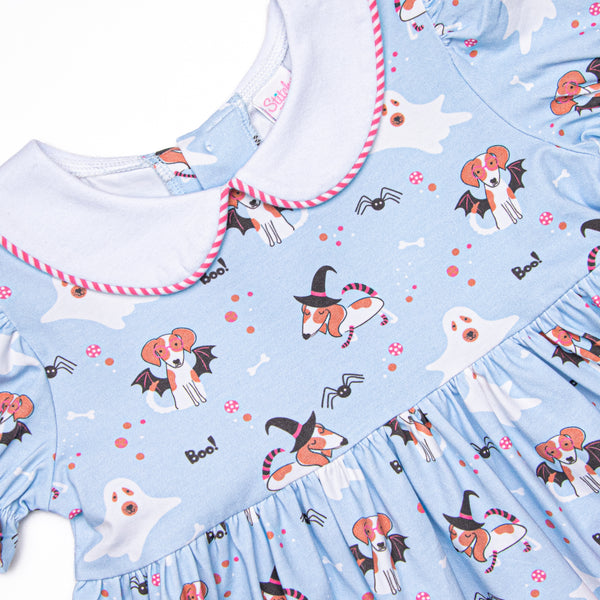 Boos and Barks Dress, Blue