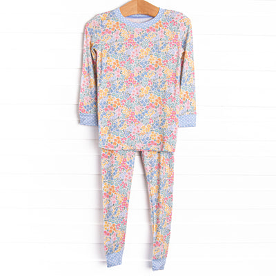 Island Blooms Bamboo Pajama Set, Blue