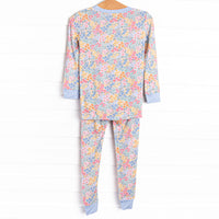 Island Blooms Bamboo Pajama Set, Blue