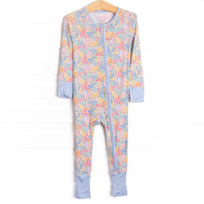 Island Blooms Bamboo Zippy Pajama, Blue