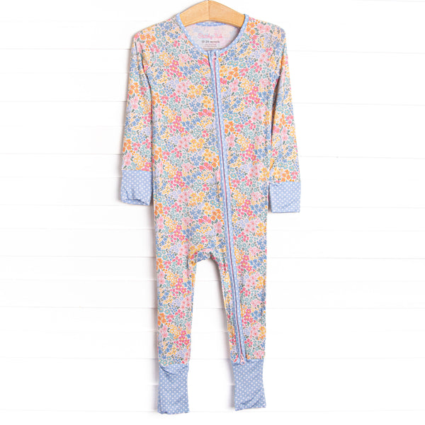 Island Blooms Bamboo Zippy Pajama, Blue