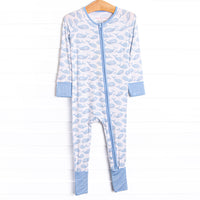 Blubber Buddy Bamboo Zippy Pajama, Blue