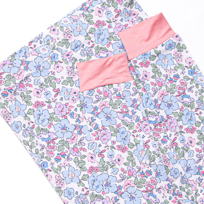 By the Bay Blooms Bamboo Pajama Set, Blue
