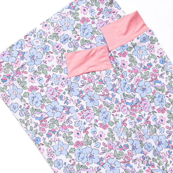 By the Bay Blooms Bamboo Pajama Set, Blue