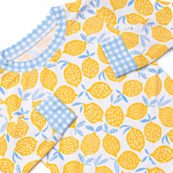 Lakeside Lemonade Bamboo Pajama Set, Yellow