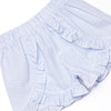 Maine-land Lobster Smocked Ruffle Short Set, Blue Seersucker