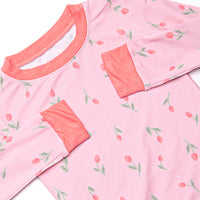 Recital Roses Bamboo Pajama Set, Pink