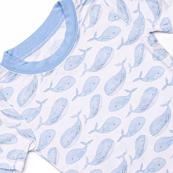 Blubber Buddy Bamboo Pajama Short Set, Blue