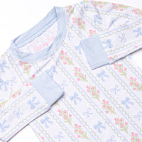 Delicate Details Bamboo Pajama Set, Blue