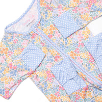 Island Blooms Bamboo Zippy Pajama, Blue