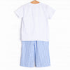 Truck or Treat Applique Pant Set, Blue