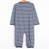 Mr. Turkey Romper, Navy Stripe