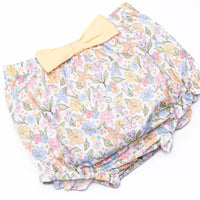 Abundant Blooms Embroidered Collared Diaper Set, Yellow