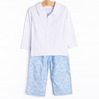Proper Pumpkins Pant Set, Blue