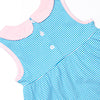 Isabella Ruffle Short Set, Light Pink and Blue Stripe