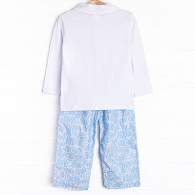 Proper Pumpkins Pant Set, Blue