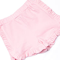 Isabella Ruffle Short Set, Light Pink and Blue Stripe