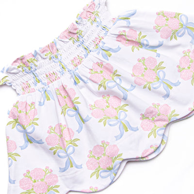 Wrapped in Roses Skirt Set, Blue