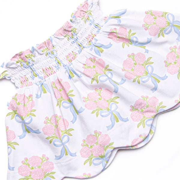 Wrapped in Roses Skirt Set, Blue