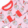 Pink Christmas Bamboo Pajama Set, Pink