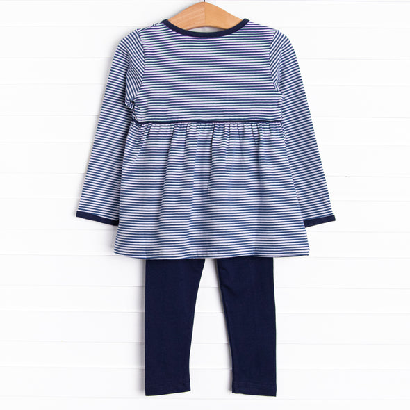 Lexie Legging Set, Navy Stripe