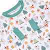 Happy Paw-lidays Bamboo Pajama Set, Green