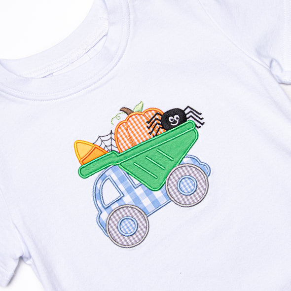 Truck or Treat Applique Pant Set, Blue