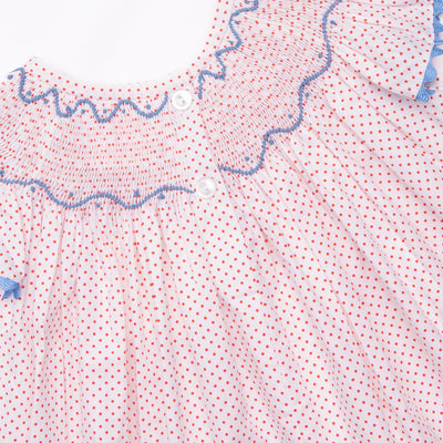 Don't Be Crabby Smocked Bubble, Red