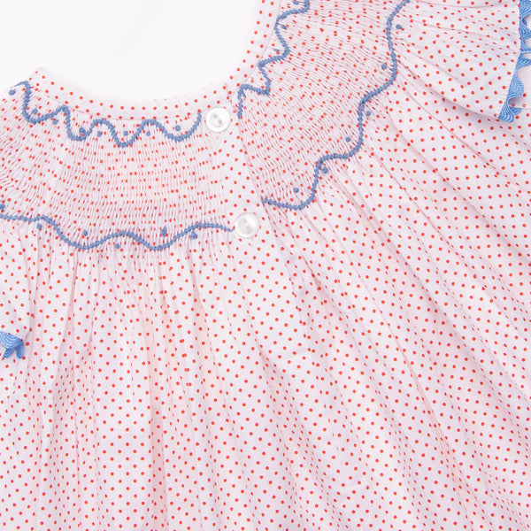 Don't Be Crabby Smocked Bubble, Red
