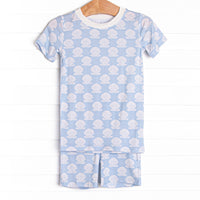 Shell of a Time Bamboo Pajama Short Set, Blue