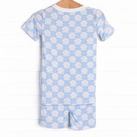 Shell of a Time Bamboo Pajama Short Set, Blue