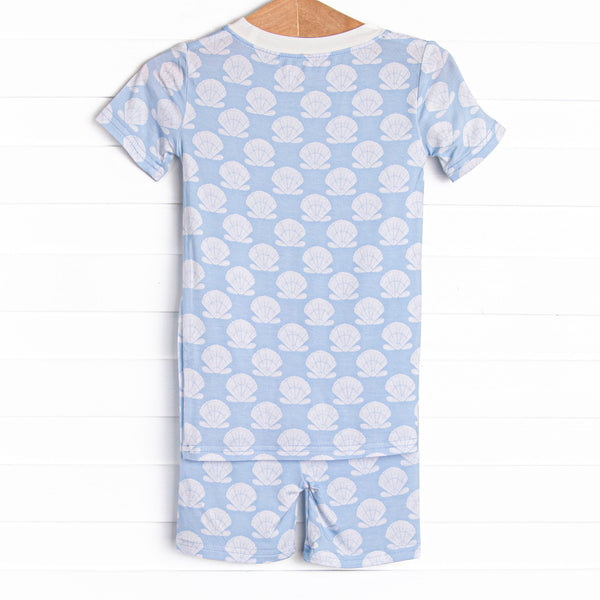 Shell of a Time Bamboo Pajama Short Set, Blue